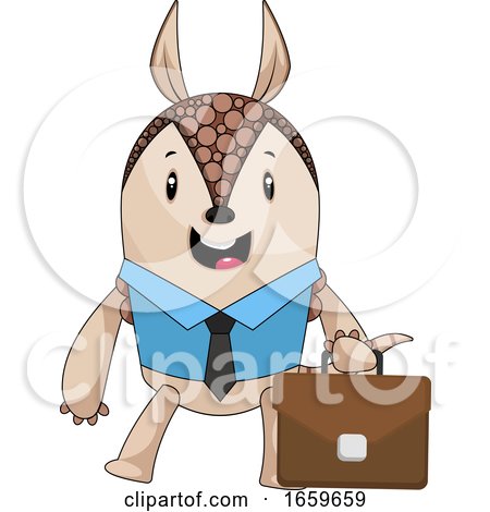 Armadillo with Suit Case by Morphart Creations