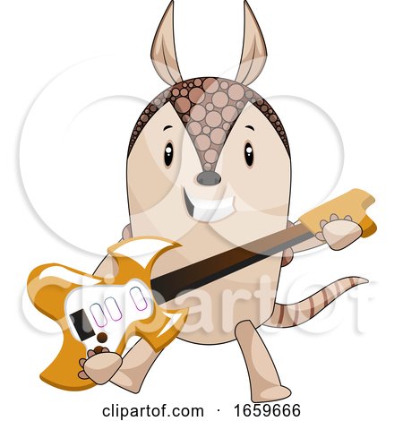 Armadillo Playing Guitar by Morphart Creations