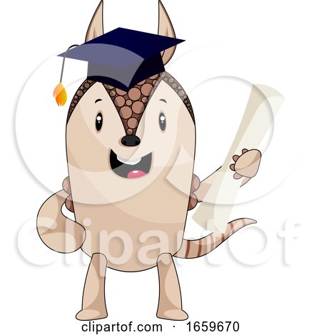 Armadillo with Diploma by Morphart Creations