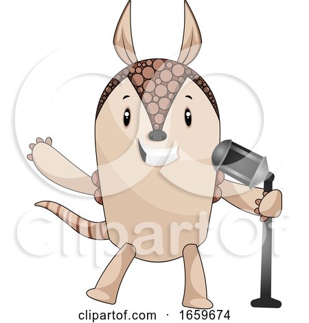 Armadillo with Microphone by Morphart Creations