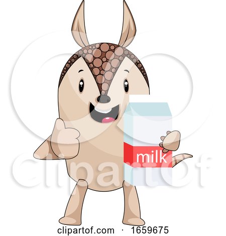 Armadillo Holding Milk by Morphart Creations