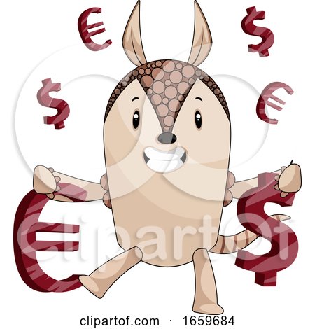 Armadillo with Money Sign by Morphart Creations