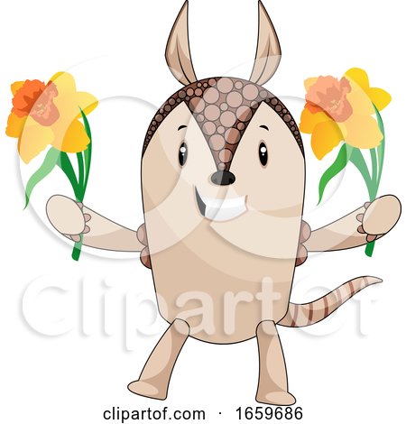 Armadillo with Flowers by Morphart Creations