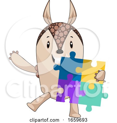 Armadillo with Puzzle by Morphart Creations