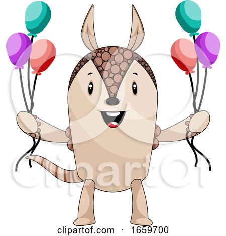 Armadillo with Balloons by Morphart Creations
