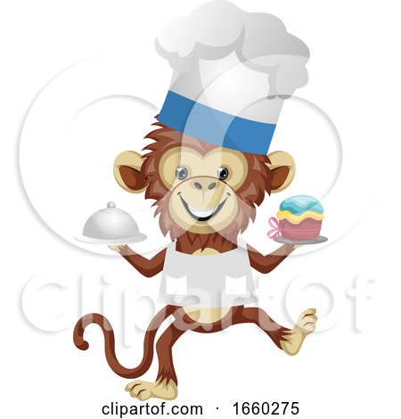 Monkey in Chef Suit by Morphart Creations