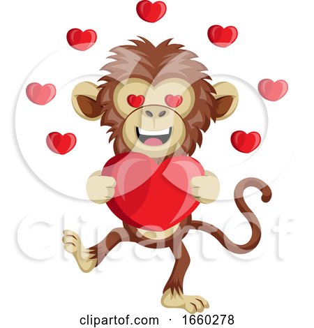 Monkey with Big Heart by Morphart Creations