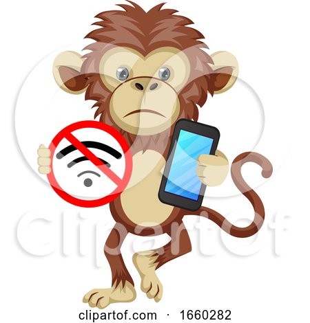 Monkey with No Wifi Signal by Morphart Creations