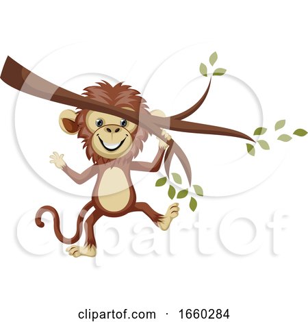 Monkey on a Branch by Morphart Creations