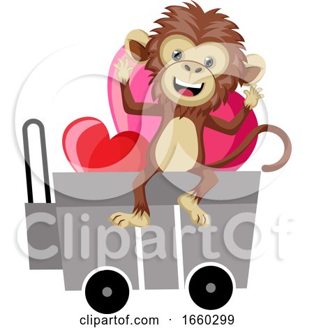 Monkey on Shopping Cart by Morphart Creations