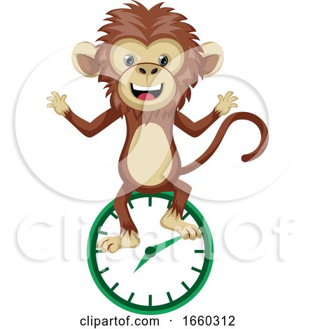 Monkey with Clock by Morphart Creations