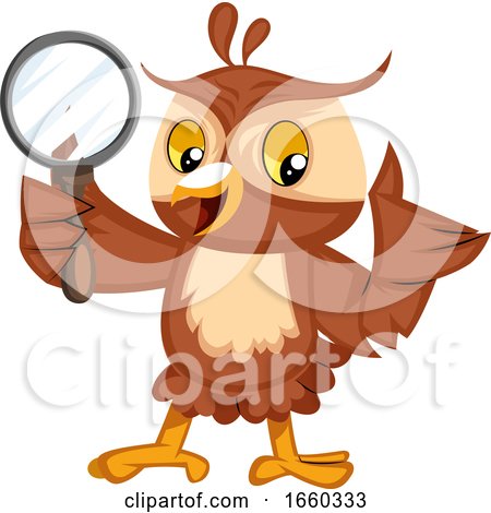 Owl with Magnifying Glass by Morphart Creations