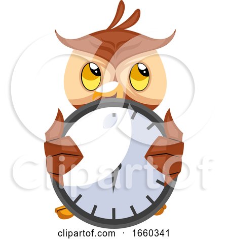 Owl with Big Clock by Morphart Creations