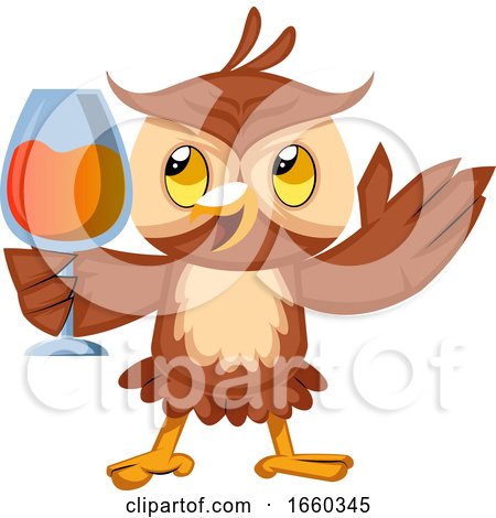 Owl with Drink by Morphart Creations