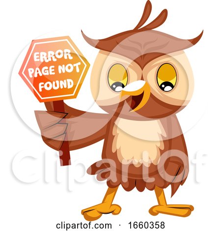 Owl with 404 Error Sign by Morphart Creations