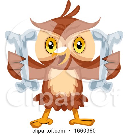 Owl Holding Bones by Morphart Creations