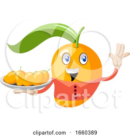 Mango Holding Mangos by Morphart Creations