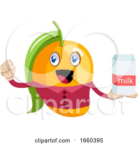 Mango Holding Milk by Morphart Creations
