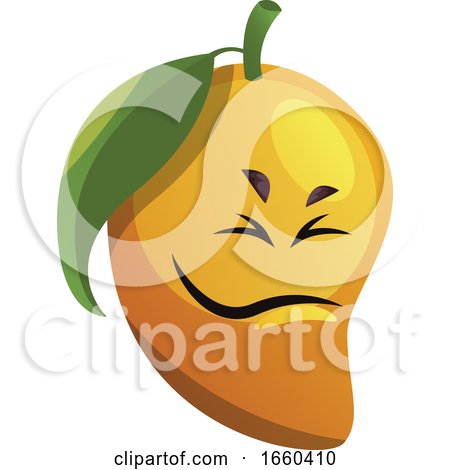 Mango Cartoon Face Not Feeling Good Illustration by Morphart Creations