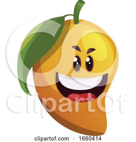 Smiling Mango Cartoon Illustration by Morphart Creations