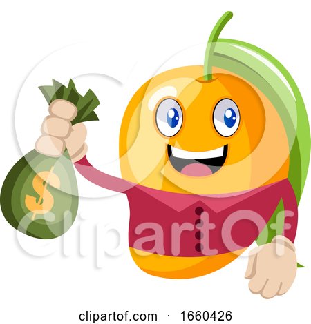 Mango with Bag of Money by Morphart Creations