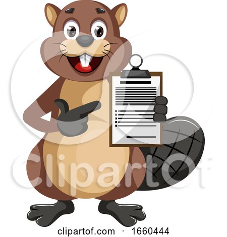 Beaver Holding Construction Notepad by Morphart Creations