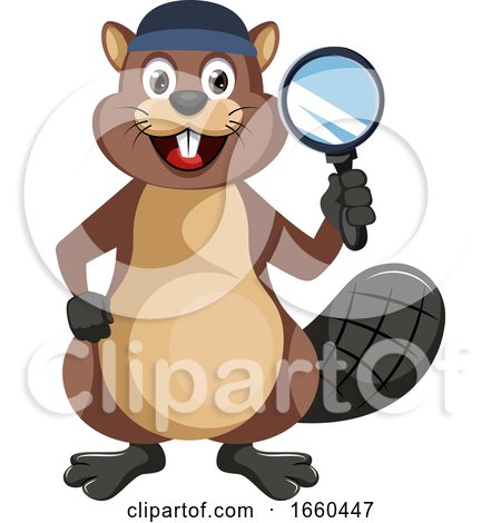 Beaver with Magnifying Glass by Morphart Creations