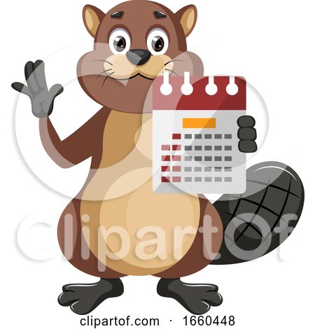 Beaver with Calendar by Morphart Creations