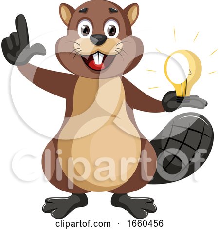 Beaver with Light Bulb by Morphart Creations