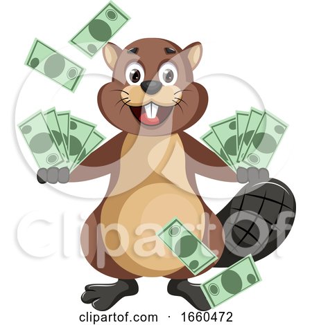 Beaver with Money by Morphart Creations