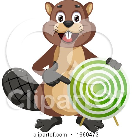 Beaver Holding Target by Morphart Creations