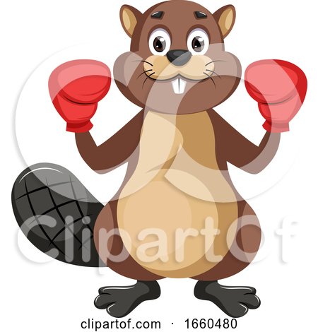 Beaver with Boxing Gloves by Morphart Creations