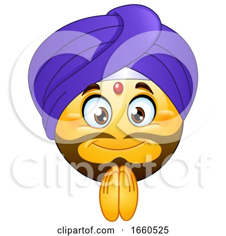 Cartoon Male Indian Emoji Smiley by yayayoyo