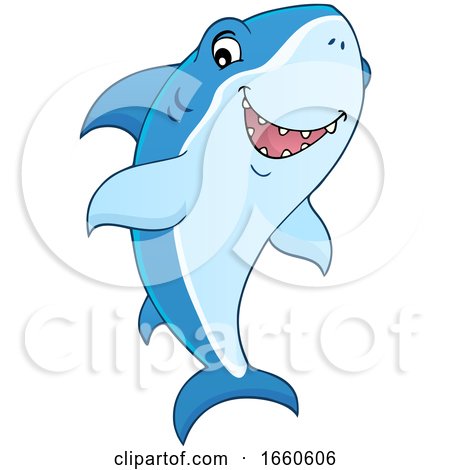 Cartoon Happy Shark by visekart