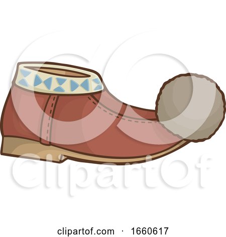 Red Tsarouchi Shoe by Any Vector