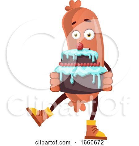 Sausage with Birthday Cake by Morphart Creations