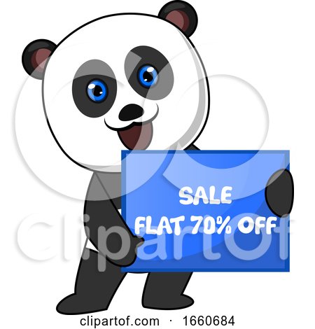 Panda with Sale Sign by Morphart Creations