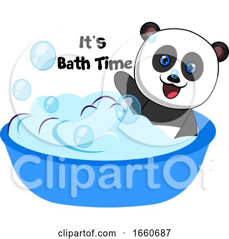 Panda Taking Bath by Morphart Creations