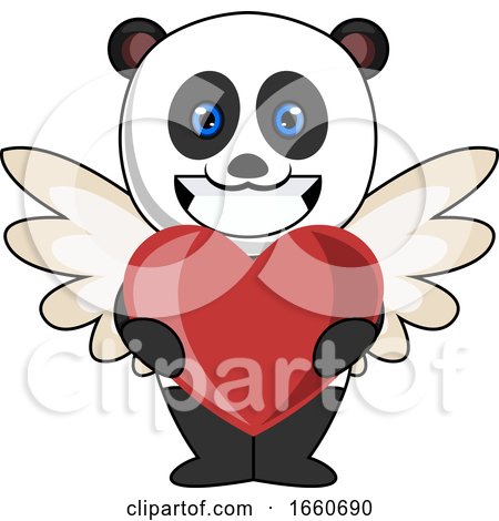 Panda with Heart by Morphart Creations