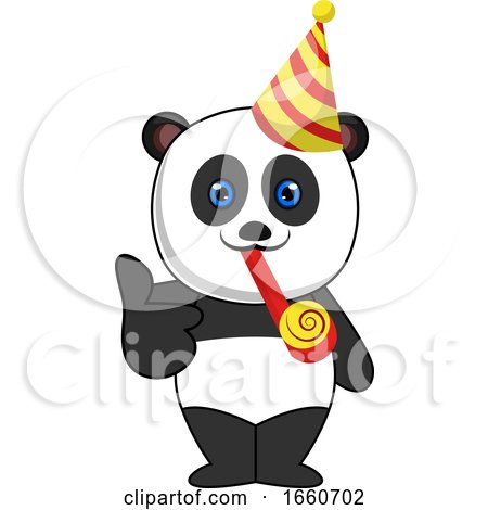 Panda with Birthday Hat by Morphart Creations