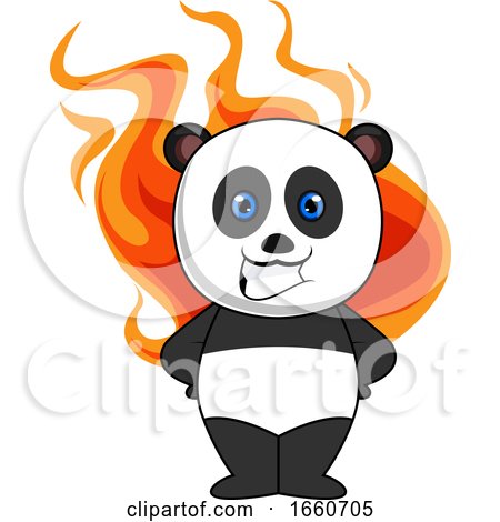 Panda with Burning Heart by Morphart Creations