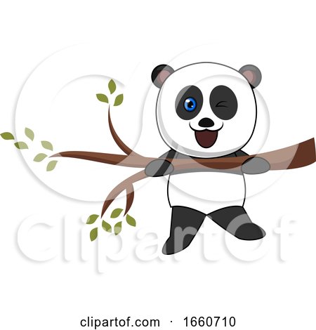 Panda on a Branch by Morphart Creations