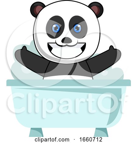 Panda Taking Bath by Morphart Creations