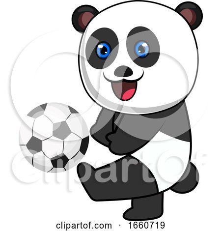 Panda with Football Ball by Morphart Creations