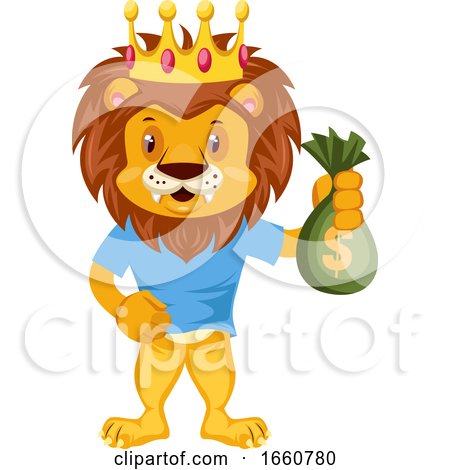 Lion with Money by Morphart Creations