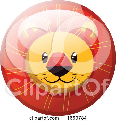 Cartoon Character of a Smiling Yellow Lion by Morphart Creations