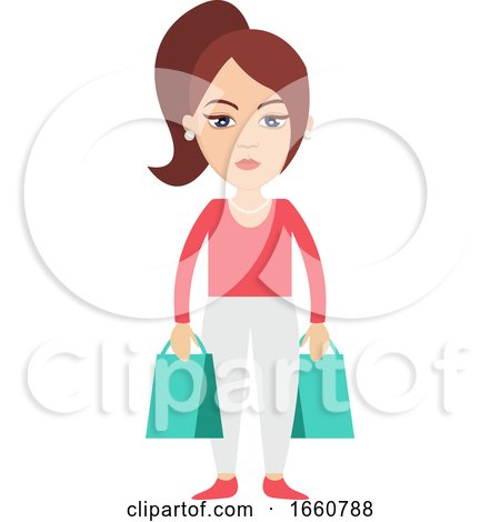 Woman with Shopping Bags by Morphart Creations
