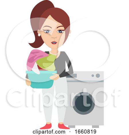 Woman with Washing Machine by Morphart Creations