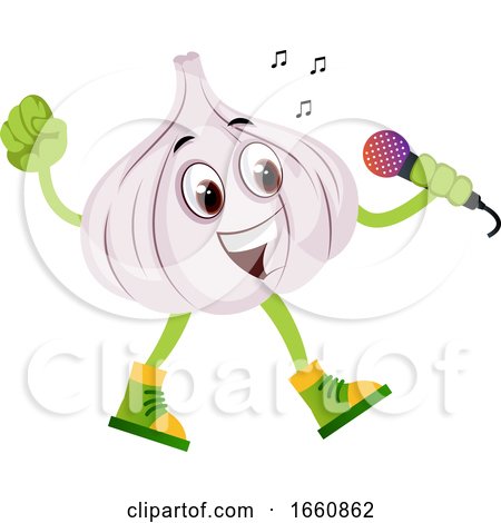 Garlic Singing on Microphone by Morphart Creations