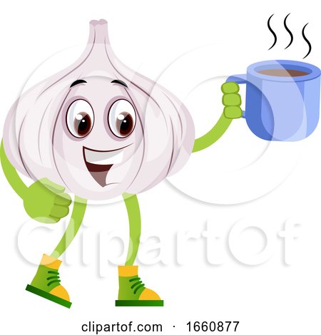 Garlic with Cup of Coffee by Morphart Creations